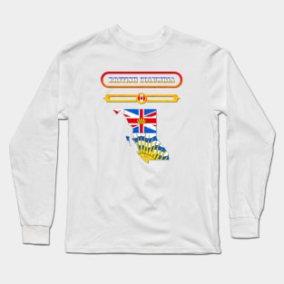 BRITISH COLUMBIA, CANADA, MAP OF BRITISH COLUMBIA. SAMER BRASIL Long Sleeve T-Shirt